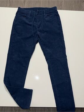Uniqlo Men's Dark Navy Corduroy Pants Size 30